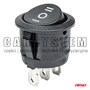 WLACZNIK OKRAGLY CZARNY 12/230V