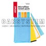 ZESTAW SCIERECZEK Z MIKROFIBRY 4 TYPY / PROFFESIONAL MICROFIBER TOWEL SET WATERABSORB + WINDOWS + DUST + UNIVERSAL 30X40CM