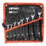 ZESTAW KLUCZY OCZKOWYCH PŁASKICH / COMBINATION SPANNER ELLIPTICAL CRV STELL SET 8-19MM 8 PCS